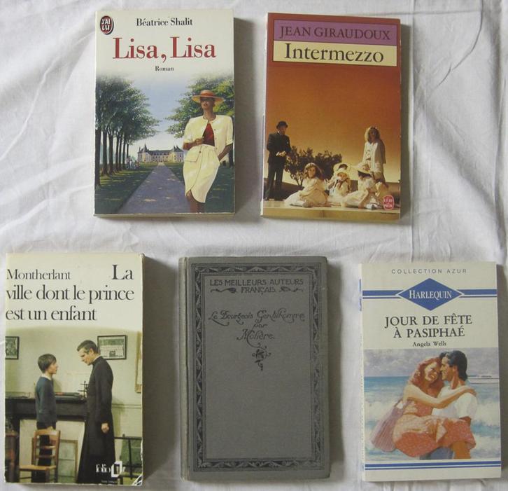 Pakket 5 boeken: Molière + Montherlant + Giraudoux + Shalit, Boeken, Taal | Frans, Gelezen, Fictie, Ophalen