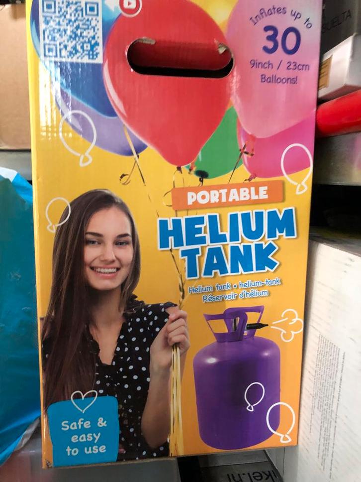 Helium Tank voor Ballonnen - Nieuw!, Hobby en Vrije tijd, Feestartikelen, Nieuw, Feestartikel, Verjaardag, Ophalen of Verzenden