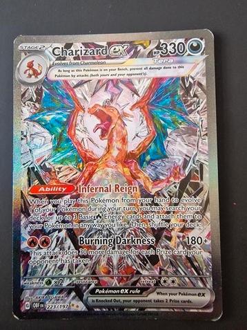 Charizard 223 197 heel erg beschadigd  beschikbaar voor biedingen