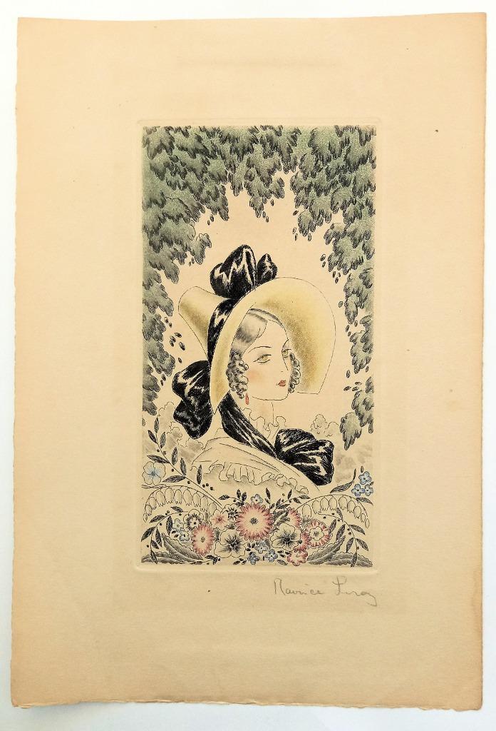 ets Maurice Leroy 1946 A488-7, Antiek en Kunst, Kunst | Etsen en Gravures, Ophalen of Verzenden