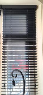 Zwarte houten jaloezieën Bamboe, Huis en Inrichting, Stoffering | Gordijnen en Lamellen, Zo goed als nieuw, Modern, 100 tot 150 cm