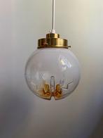 Vintage murano mazzega glazen bollamp globe schoollamp glas, Huis en Inrichting, Lampen | Hanglampen, Glas, Ophalen of Verzenden