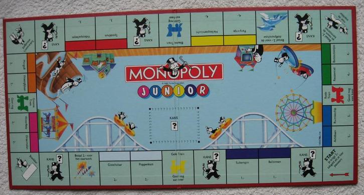 Monopoly Junior 5 t/m 9 jr (incompleet, zie foto's & tekst), Hobby en Vrije tijd, Gezelschapsspellen | Bordspellen, Gebruikt, Ophalen