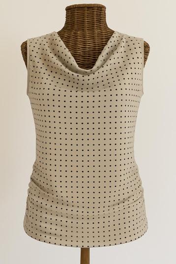 Beige travelstof top van Purdey stippen – maat 38 – nieuw beschikbaar voor biedingen