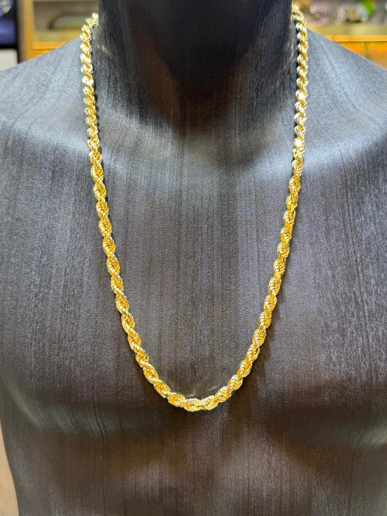 14KT Goud - 103.6 Gram - Ketting - ROPE - Herenketting, Ophalen, Nieuw, Goud, Goud