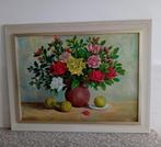 Olieverf schilderij Stilleven rozen, Antiek en Kunst, Ophalen