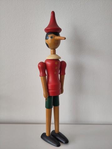 Groot Houten Pinocchio Beeld - 36cm beschikbaar voor biedingen