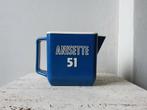 Vintage blauw anisette waterkan Franse brocante, Ophalen of Verzenden, Zo goed als nieuw, Reclamebord