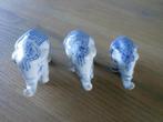 Set 3 kleine OLIFANTJES ~ oud Chinees blauw/wit PORSELEIN, Ophalen of Verzenden