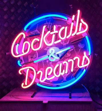 FIFTIES SIXTIES NEONVERLICHTING -- COCKTAILS & DREAMS --   beschikbaar voor biedingen