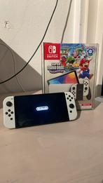 Nintendo switch OLED wit, Ophalen of Verzenden, Zo goed als nieuw, Met 2 controllers, Switch OLED