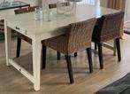 Eettafel Rivieira Maison met 6 rotal stoelen, Gebruikt, Rechthoekig, Ophalen