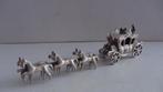 MIniatuur zilver EQ2 gouden koets zilveren miniaturen 6 pk, Antiek en Kunst, Verzenden, Zilver