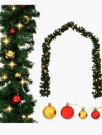 Guirlande kerstslinger 5 meter met verlichting en ballen, Ophalen