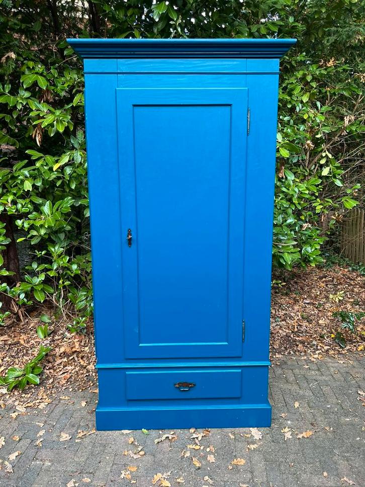 Massief eikenhouten jagerskast, Huis en Inrichting, Kasten | Kledingkasten, Gebruikt, 200 cm of meer, 100 tot 150 cm, 50 tot 75 cm