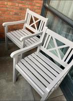 Tuinstoelen grijs, Tuin en Terras, Tuinsets en Loungesets, Ophalen, Gebruikt, Hout, 2 zitplaatsen