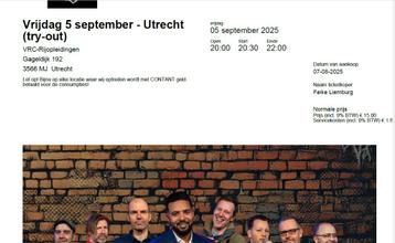 hart voor humor ticket Vrijdag 5  Sept - Utrecht  beschikbaar voor biedingen