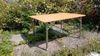 Bamboe campingtafel 60x80cm, opvouwbaar, verst. pootjes, Caravans en Kamperen, Kampeermeubelen, Ophalen of Verzenden, Gebruikt