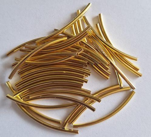 Half gebogen metalen buis vorm kralen 35 mm, Hobby en Vrije tijd, Kralen en Sieraden maken, Nieuw, Kraal, Verzenden