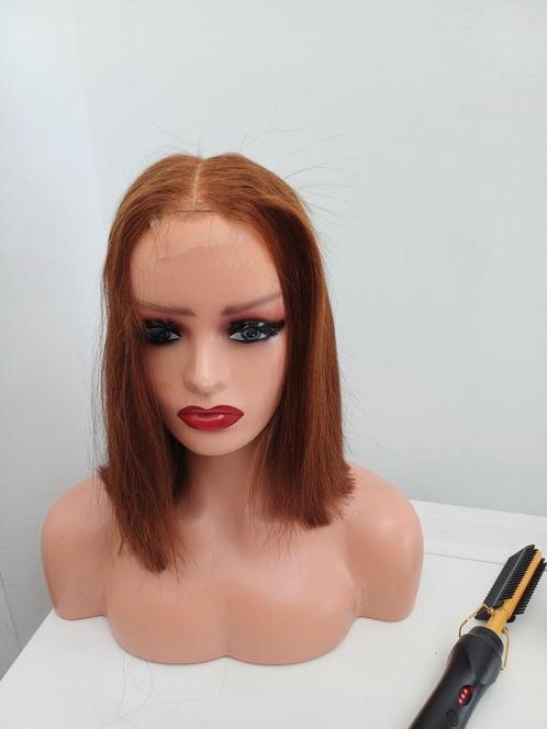 Pruik/ wig 100% menselijke haar, Sieraden, Tassen en Uiterlijk, Uiterlijk | Haarverzorging, Nieuw, Pruik of Haarverlenging, Verzenden