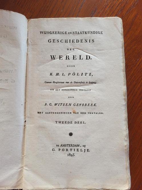 1823 Geschiedenis der Wereld - Deel 2, Antiek en Kunst, Antiek | Boeken en Bijbels, Ophalen of Verzenden