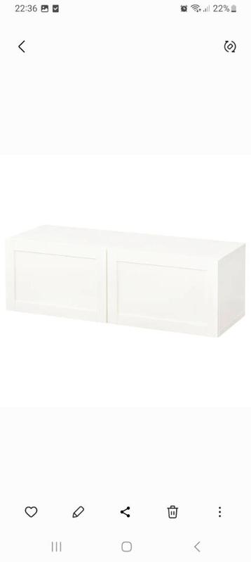 Ikea Besta kastjes wit 120 cm breed en 60 cm breed