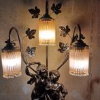 Grote engelen lamp met glaspegels, Antiek en Kunst, Ophalen