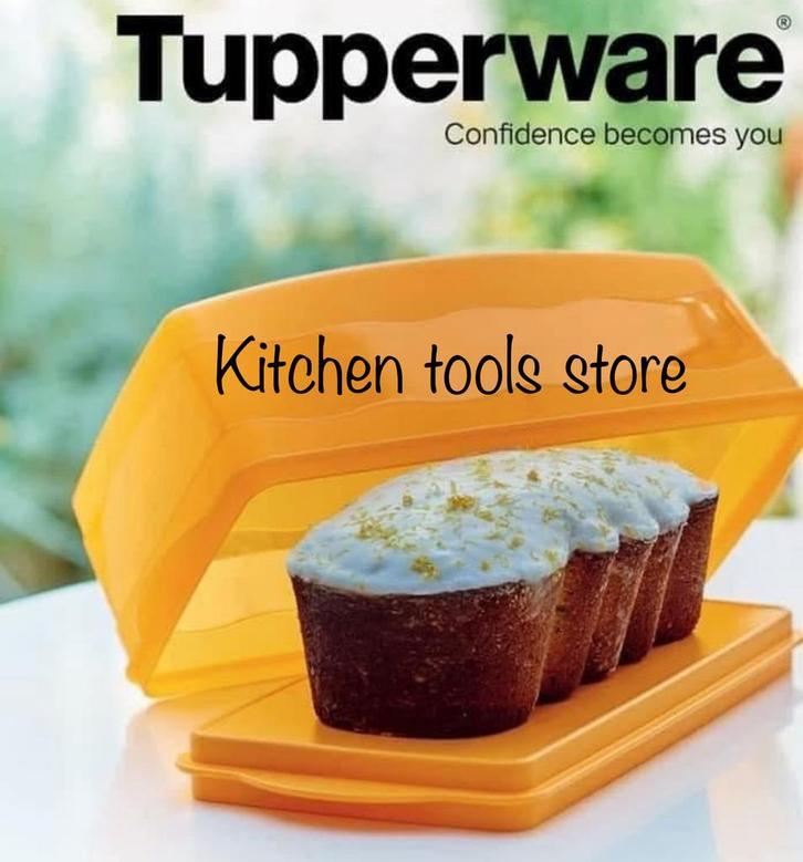 Tupperware Trendy Cakedoos bewaarbak - Rechthoek voorraad, Huis en Inrichting, Keuken | Tupperware, Nieuw, Schaal, Oranje, Ophalen of Verzenden