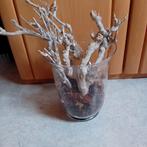 Decoratieve vaas met takken, Huis en Inrichting, Overige kleuren, Ophalen of Verzenden, Minder dan 50 cm, Glas