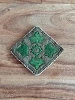 WW2 originele patch 4th infantry division whiteback, Verzamelen, Ophalen of Verzenden, Amerika, Embleem of Badge
