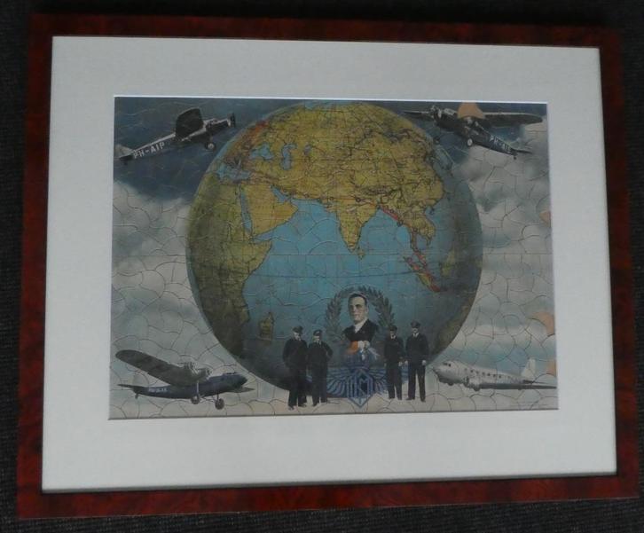 Legpuzzel, KLM, Snip, Pelikaan, Uiver, Arend, Vliegtuig, Verzamelen, Luchtvaart en Vliegtuigspotten, Gebruikt, Kaart, Foto of Prent