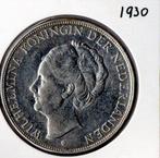 2½ Gulden - Wilhelmina 1930, Zilver, Ophalen of Verzenden, Koningin Wilhelmina, Losse munt