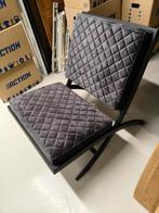 Design fauteuil Madrid velvet antraciet, Ophalen, Twee, Zo goed als nieuw, Stof