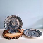 2 mooie blauwe ontbijtborden, Huis en Inrichting, Keuken | Servies, Ophalen of Verzenden, Zo goed als nieuw, Keramiek, Bord(en)