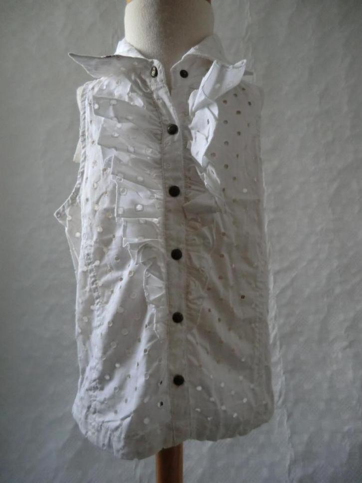 JILLY hagel witte top 128 *~~nieuw~~*, Kinderen en Baby's, Kinderkleding | Maat 128, Nieuw, Meisje, Overhemd of Blouse, Verzenden