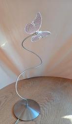 Harco loor design lamp papillon vlinder parelmoer, Huis en Inrichting, Lampen | Tafellampen, Ophalen, Zo goed als nieuw, Glas