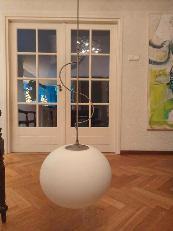 Lange design hanglampen - 2 meter  2X, Huis en Inrichting, Lampen | Hanglampen, Zo goed als nieuw, Minder dan 50 cm, Ophalen