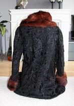 Prachtige Zwarte Bont Jas (L) € 175,-, Kleding | Dames, Jassen | Winter, Zwart, Maat 42/44 (L), Ophalen of Verzenden, Zo goed als nieuw