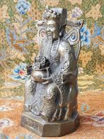 Mooi zwaar oud Chinees brons beeld van Cai Chen 21 cm., Ophalen of Verzenden