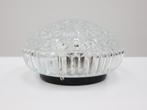 Vintage plafondlamp | Glas | Rond model, Huis en Inrichting, Lampen | Plafondlampen, Gebruikt, ., Ophalen of Verzenden, .