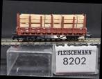 Fleischmann 8202 - Rongenwagen Rr20 met houtlading (15256), Hobby en Vrije tijd, Modeltreinen | N-Spoor, Gelijkstroom, Fleischmann