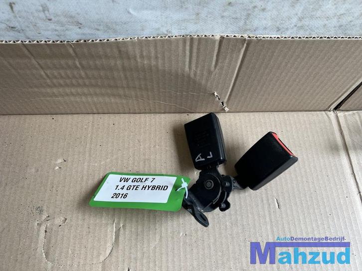 VW GOLF 7 Gordel sluiting dubbel links achter 2012-2021, Auto-onderdelen, Interieur en Bekleding, Volkswagen, Gebruikt, Ophalen of Verzenden