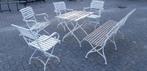Tuinset brocante, Tuin en Terras, Tuinsets en Loungesets, Ophalen, Gebruikt, Hardhout, 6 zitplaatsen
