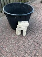 Vijverbak en blokken, Tuin en Terras, Vijvers, Ophalen of Verzenden, Gebruikt