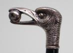 Antieke wandelstok met handvat vogel, Ophalen of Verzenden