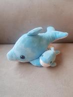 Knuffel - Dolfijn 2 met babydolfijn, Ophalen of Verzenden, Gebruikt, Overige typen