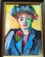 Portret vrouw, Antiek en Kunst, Kunst | Schilderijen | Klassiek, Verzenden