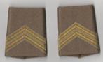 Set rangen epauletten Sergeant-Majoor (U) (Winterjas), Ophalen of Verzenden, Landmacht, Nederland, Embleem of Badge