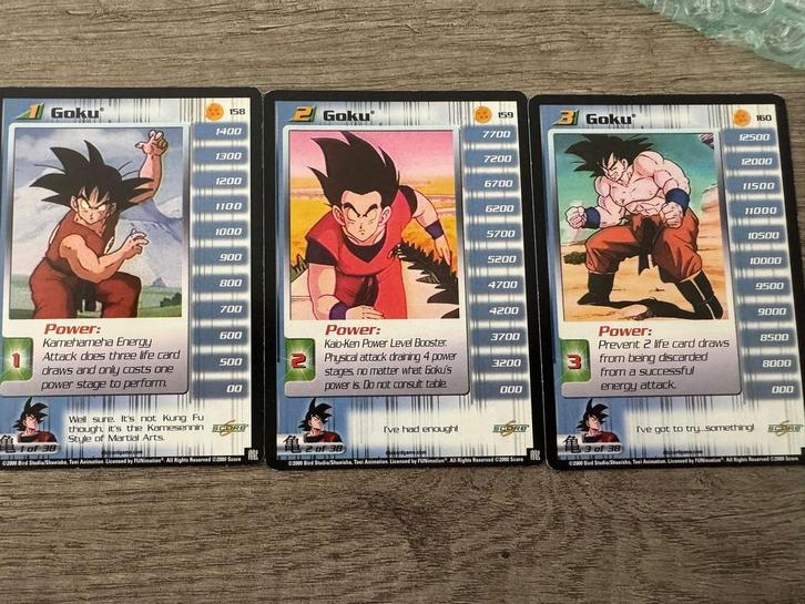 Dragonball Z CCG Saiyan Saga Goku Personality set Limited, Hobby en Vrije tijd, Verzamelkaartspellen | Overige, Zo goed als nieuw
