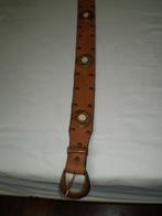 Excl.bruine nubuckleren ceintuur met ecru stenen en rooodkop, Kleding | Dames, Riemen en Ceinturen, 80 tot 90 cm, Echt leder, Tailleriem